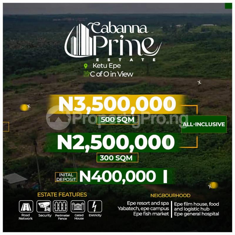 Land for sale Ketu Epe Lagos