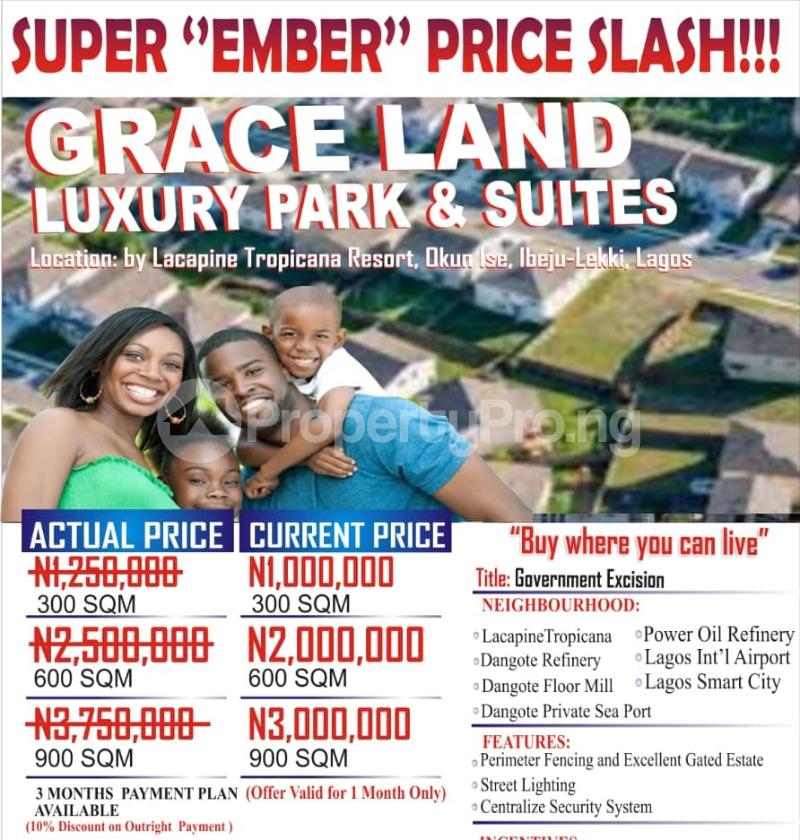 Land for sale Graceland Luxury Parks & Suites Lacampaign Tropicana Okun Ise By Dangote Refinery Ibeju Lekki Lagos LaCampaigne Tropicana Ibeju-Lekki Lagos