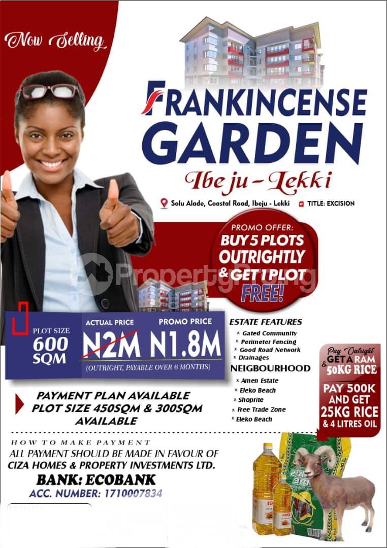 Land for sale Frankincense Gardens Solu Alade Village Via Coastal Road Eleko Eleko Ibeju-Lekki Lagos