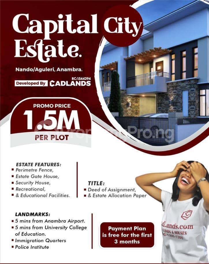 Land for sale Capital City Estate Igbariam, Very Close To Cargo Airport Awka South Anambra