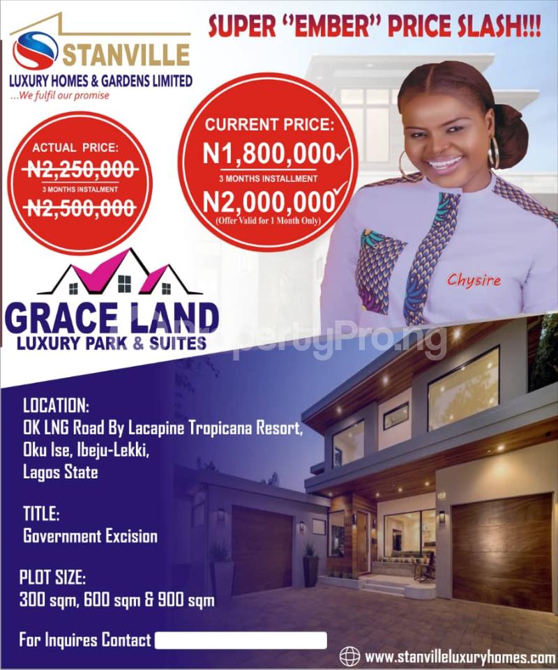 Land for sale Okun Ise Village Oak Lng Road Free Trade Zone Ibeju Lekki Ise town Ibeju-Lekki Lagos
