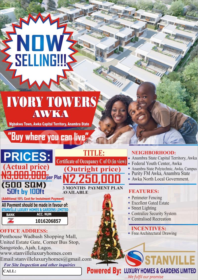 1 bedroom Land for sale Mgbakwu Town Awka Capital Territory Awka North Anambra - 0