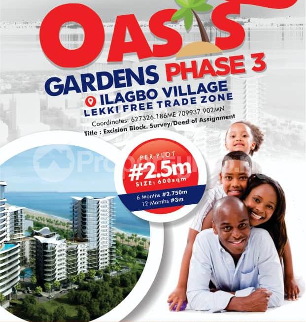 Land for sale Land For Sale In Oasis Gardens Phase 3 Free Trade Zone Ibeju Lekki Lagos LaCampaigne Tropicana Ibeju-Lekki Lagos