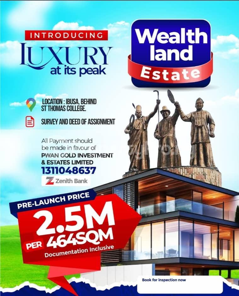 Land for sale Ibusa,behind St Thomas College Asaba Delta