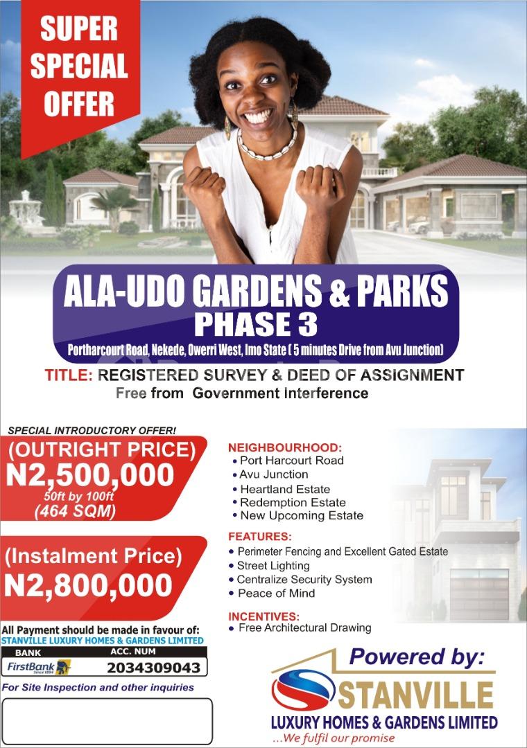 Land for sale Ala Udo Gardens And Parks Phase 3, Portharcout Road, Nekede Owerri West Owerri Imo - 0