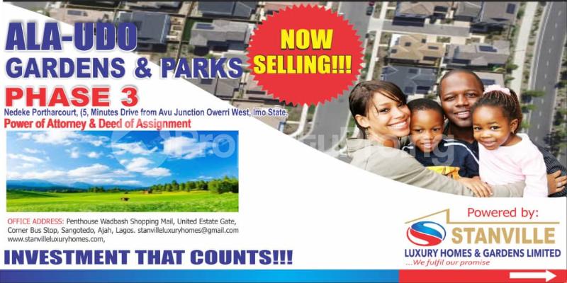 Land for sale Alaudo Gardens Phz 3, Nekede , Ph Road Owerri Owerri Imo