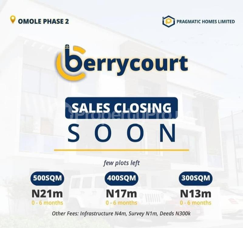 Land for sale Omole phase 2 Ojodu Lagos