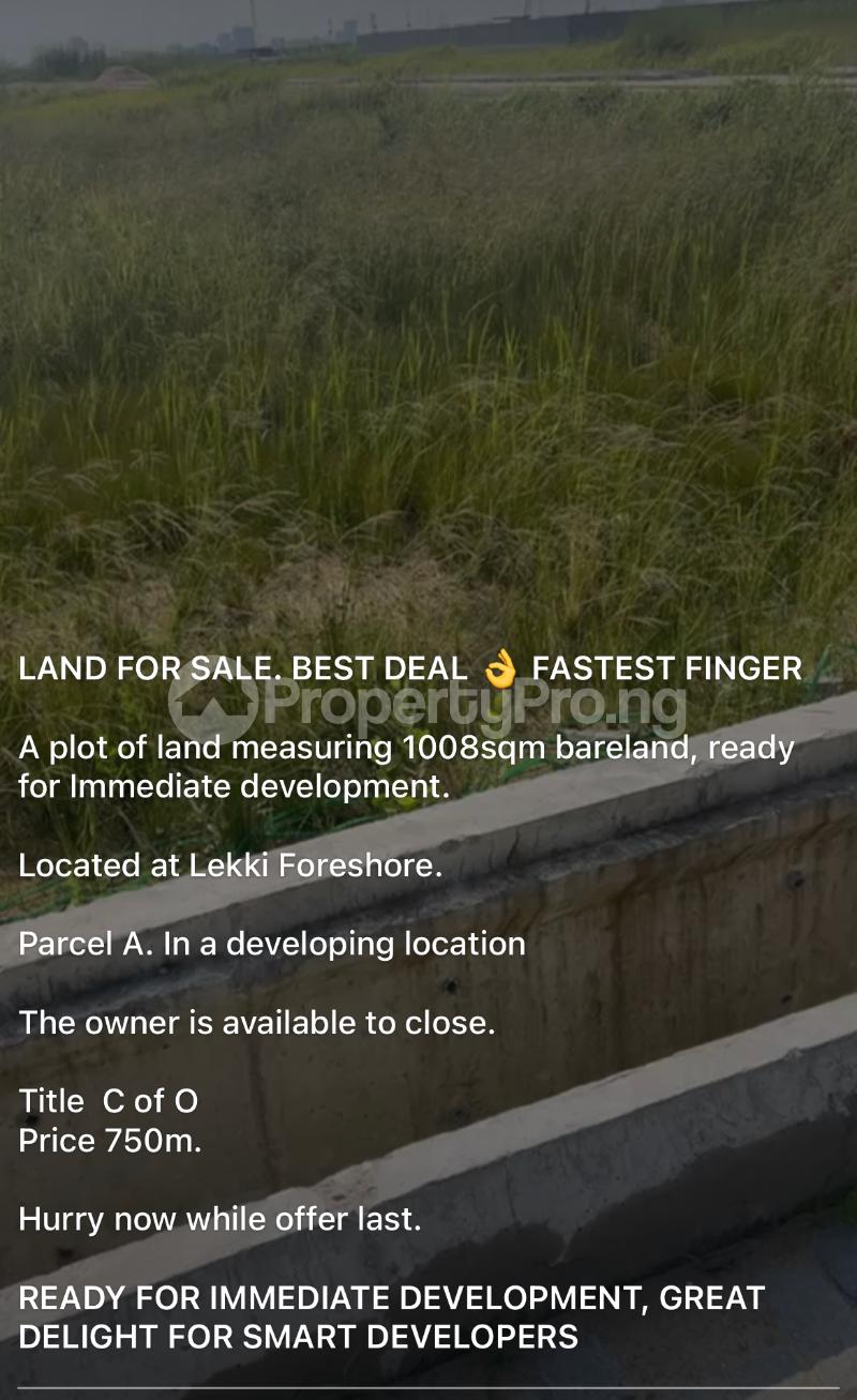 Land for sale Lekki Foreshore Lekki Lagos