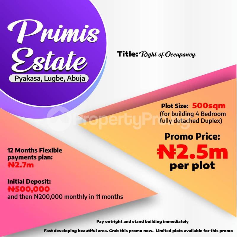 Land for sale Pyakasa Estate Lugbe Abuja