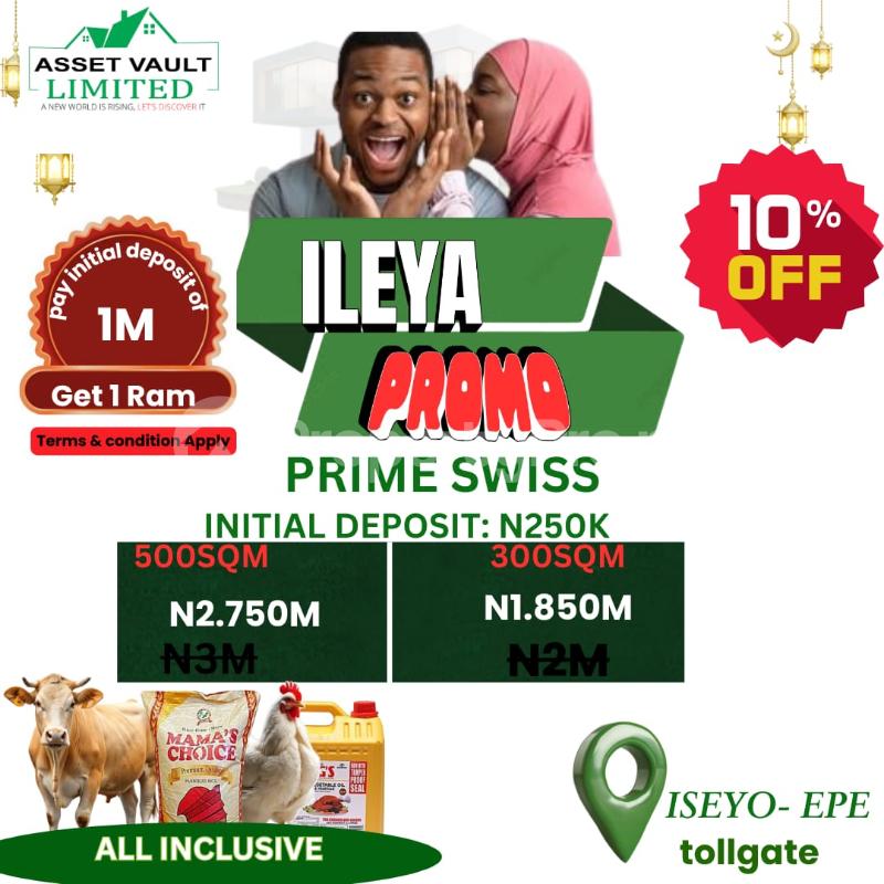 Land for sale Prime Swiss Estate Strategically Located Off Ijebu Ode Road, Epe Tollgate Ijebu Ode Ogun