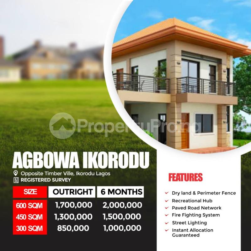 Land for sale Agbowa Ikorodu Estate, Opposite Timber Ville Maya Ikorodu Lagos - 0