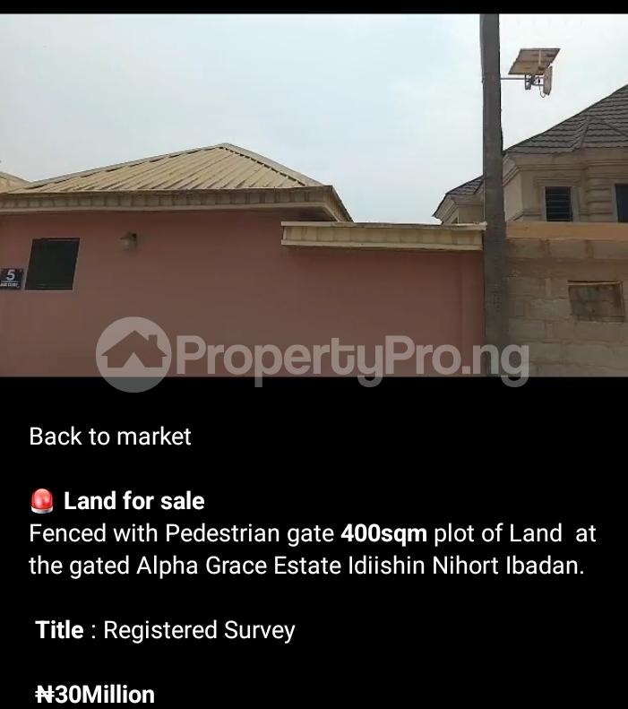 Land for sale Idishin Nihort Alpha & Grace Estate Idishin Ibadan Oyo