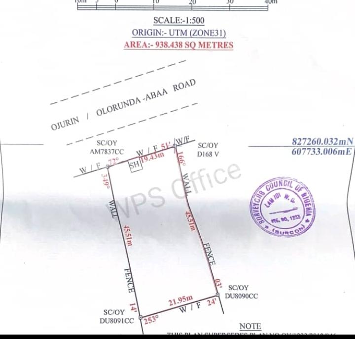 Land for sale Olounda Aba Roadz Akobo Ibadan Oyo