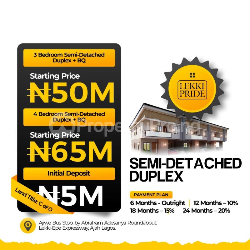 Flat / Apartment for sale Z Abraham adesanya estate Ajah Lagos