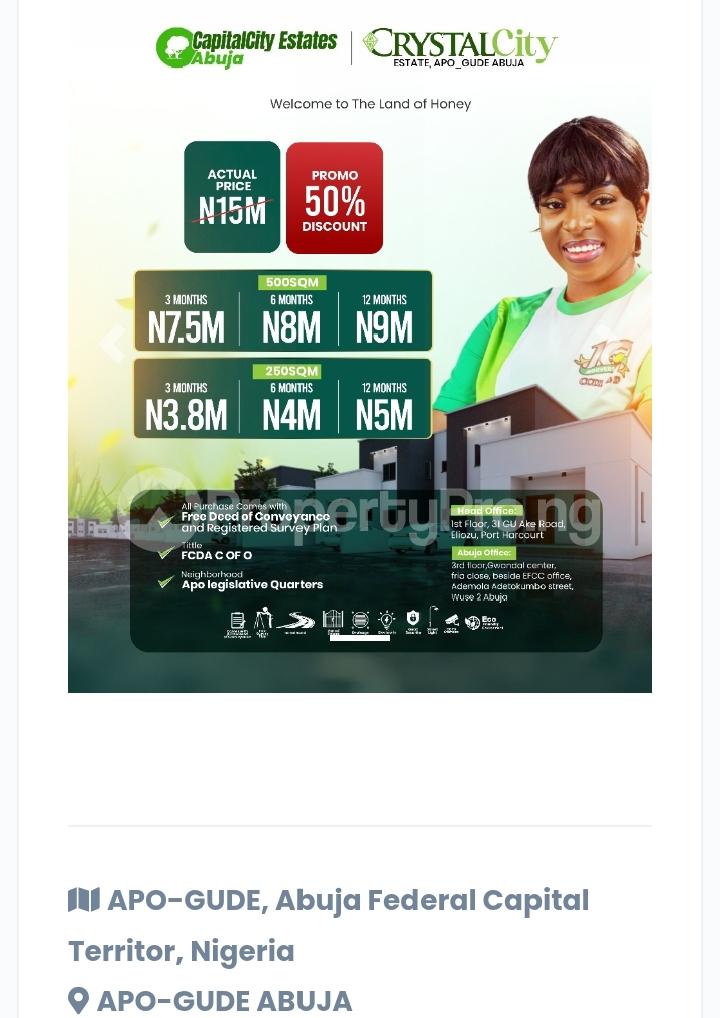 Land for sale Gude Apo Abuja