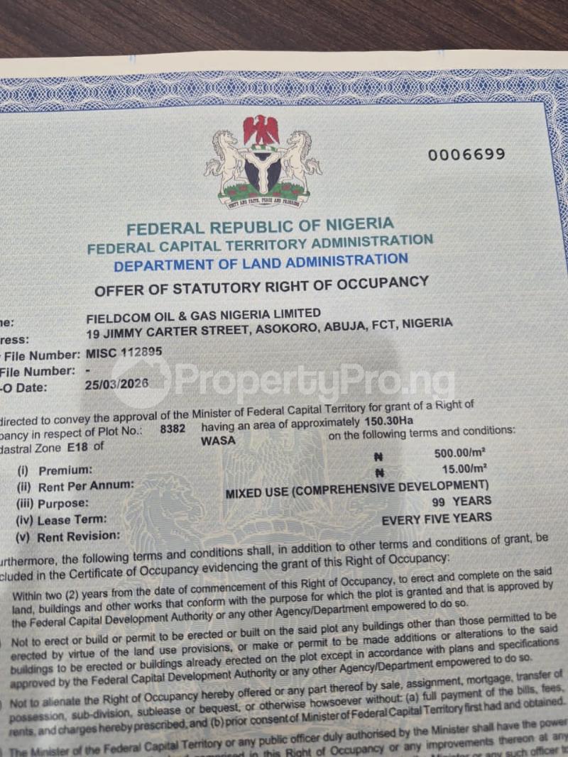 Land for sale Wasa Apo Abuja