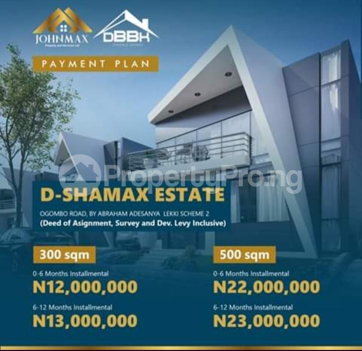 Land for sale Ogombo Road Off Abraham Adesanya Lekki Scheme 2 Abraham adesanya estate Ajah Lagos - 0