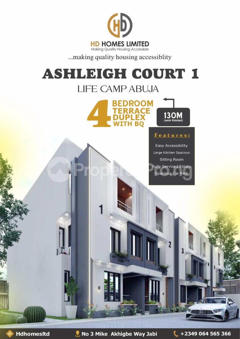 4 bedroom Flat / Apartment for sale Life Camp Abuja