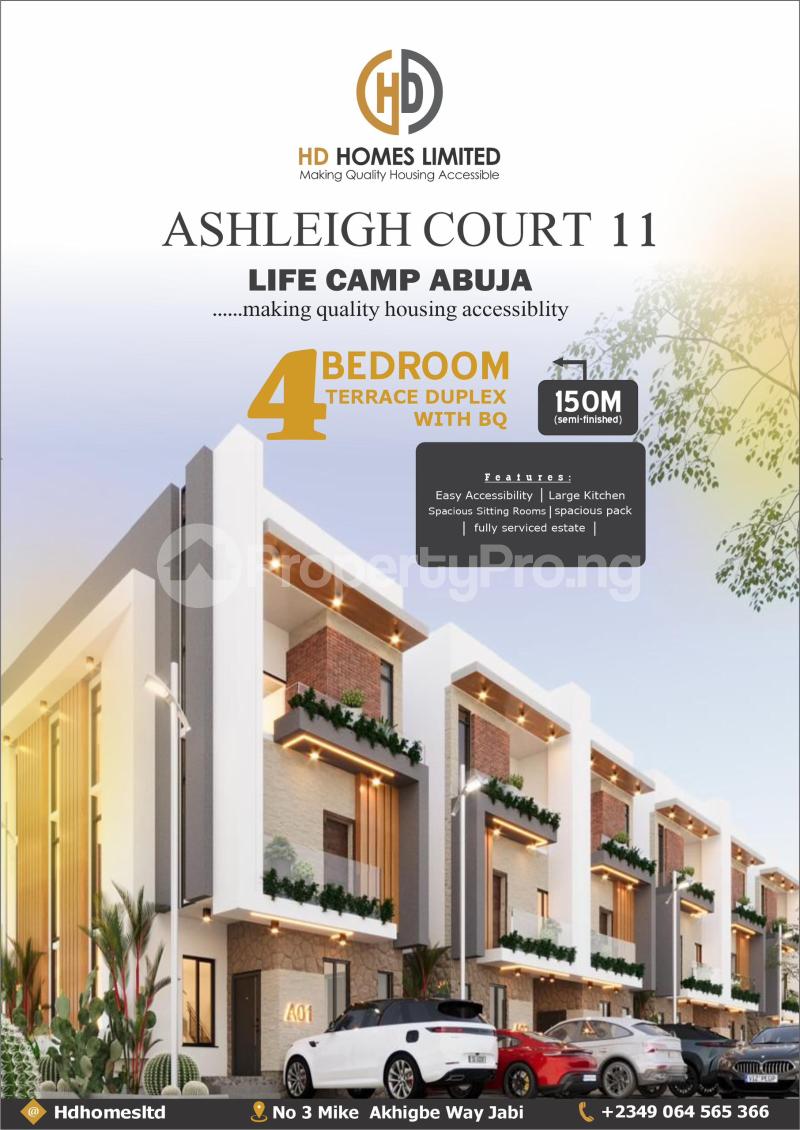 4 bedroom Flat / Apartment for sale Life Camp Abuja