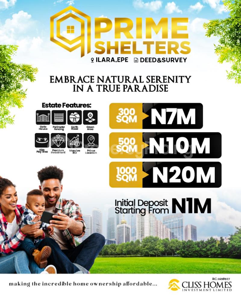 Land for sale Ilara Road/ Prime Shelter Estate Epe Lagos