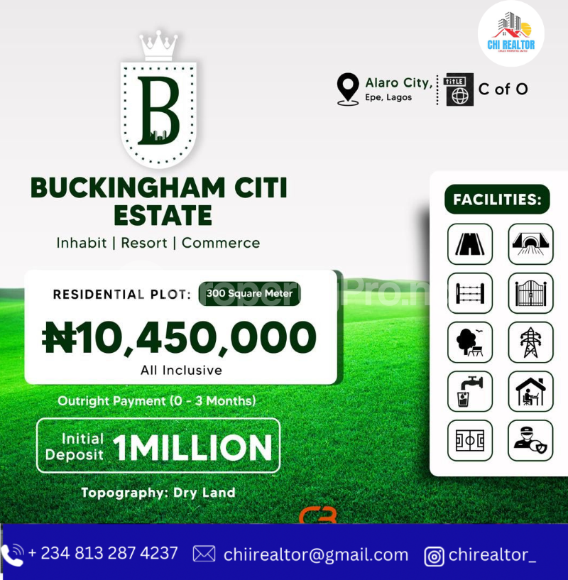 Land for sale Ilamija Beside Alaro City/ Buckingham City Estate/along Lekki Epe Expressway. . Free Trade Zone Ibeju-Lekki Lagos - 1
