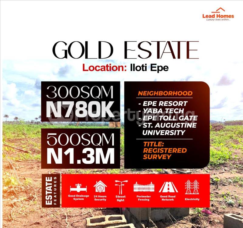 Land for sale Iloti/ Gold Estate/ Pan Atlantic University Epe Lagos