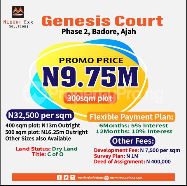 Land for sale Badore Ajah Lagos