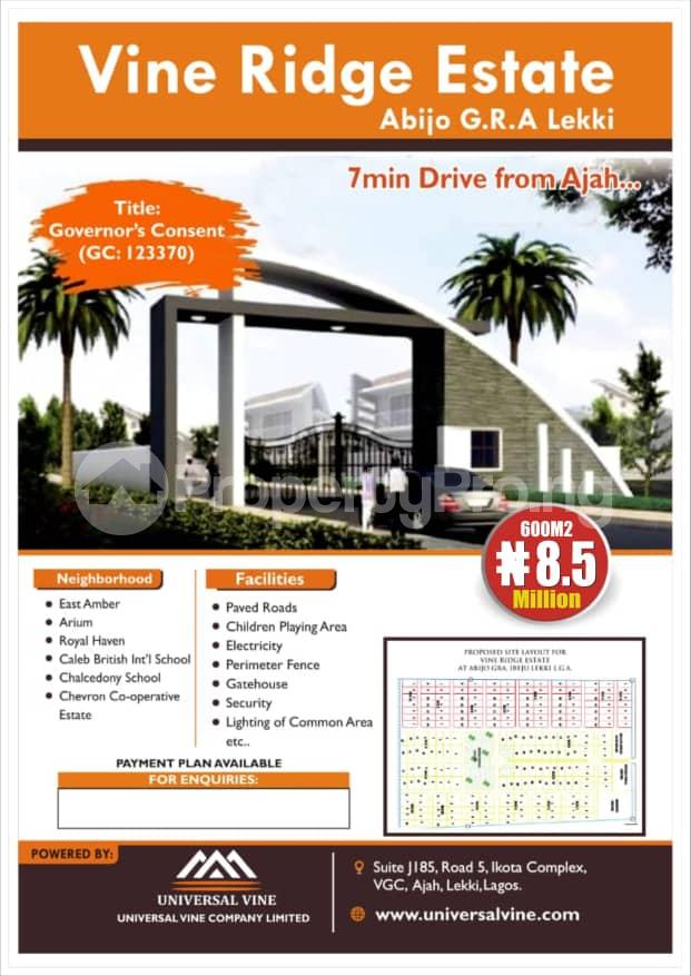 Land for sale Vine Ridge Estate In G.r.a Abijo Ajah Lagos