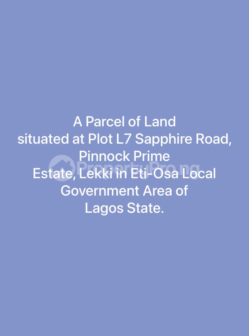 Land for sale Pinnock Prime Osapa london Lekki Lagos - 0