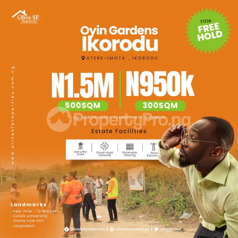 Land for sale Atere Agbowa Ikosi, Imota Ikorodu Lagos