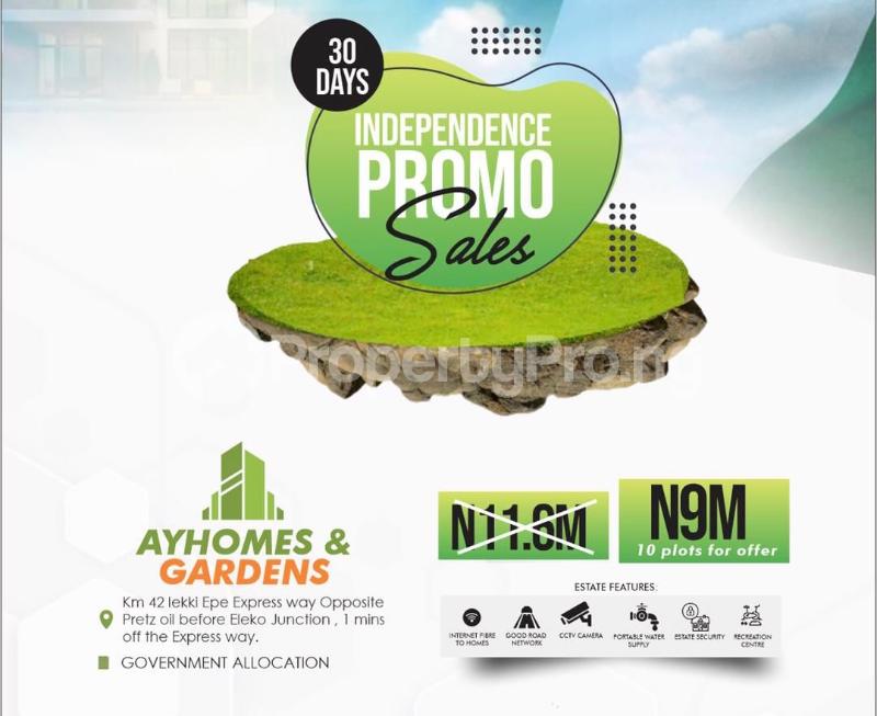 Land for sale Igando Area, Before Eleko Junction Eleko Ibeju-Lekki Lagos