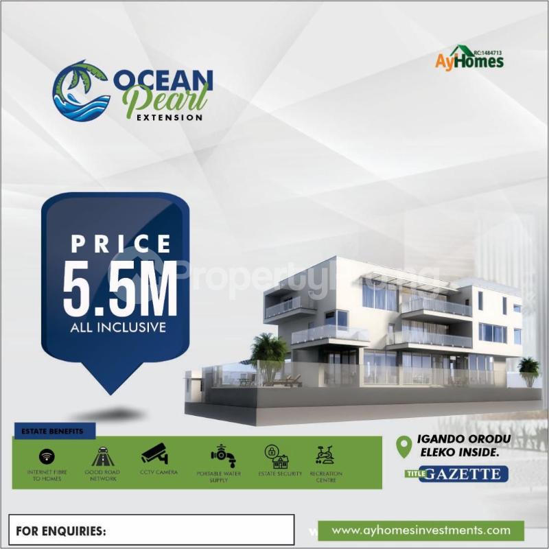 Land for sale Igando Oridu Eleko Ibeju Lekki. Eleko Ibeju-Lekki Lagos