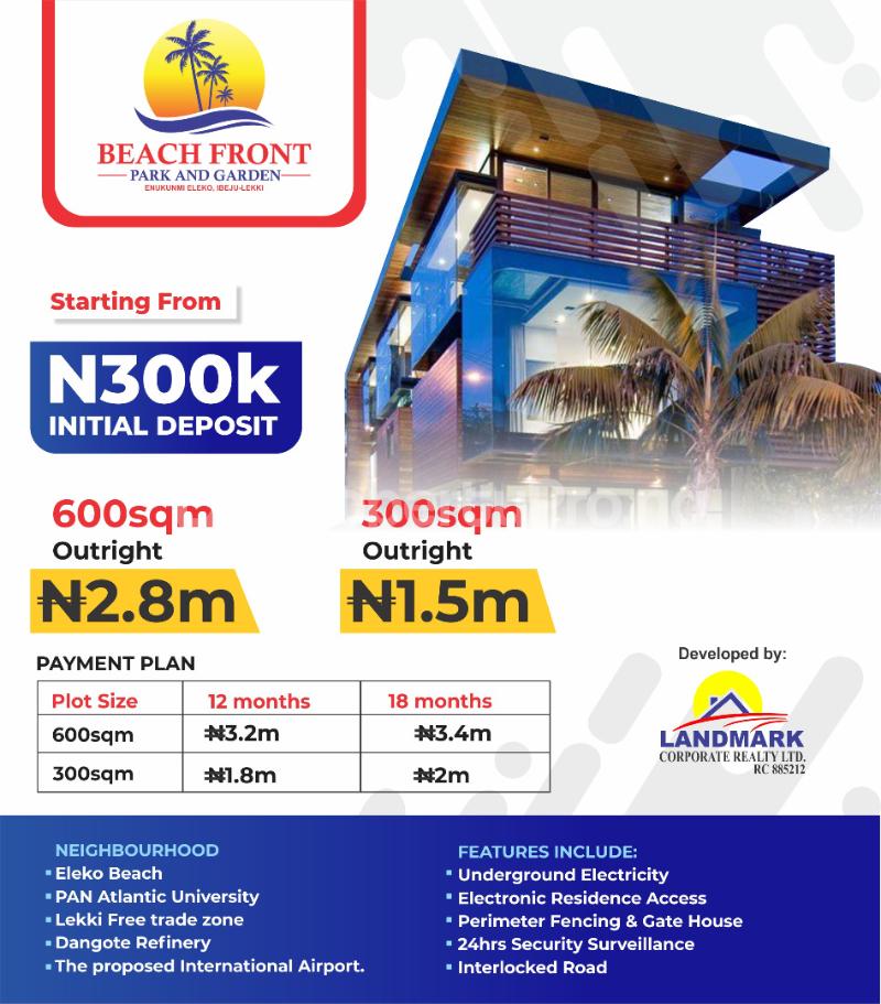 Land for sale Enukunmi Town, Off Eleko Road, Ibeju Lekki, Few Minutes From Eleko Beach. Ibeju-Lekki Lagos