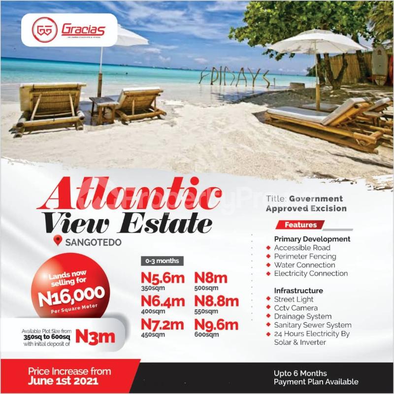 Land for sale Monastery road Sangotedo Lagos