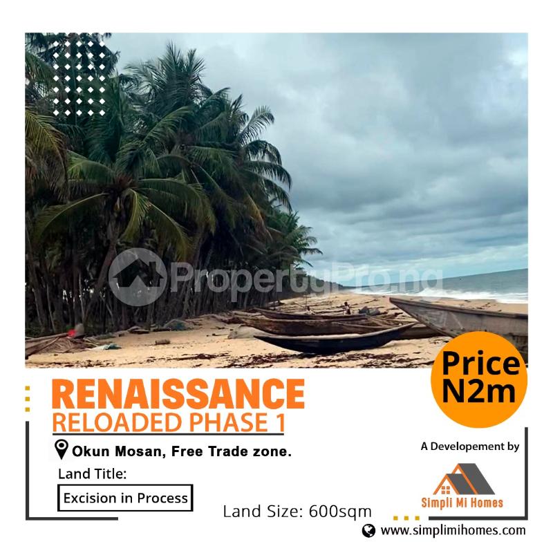 Land for sale At Okun Mosan Free Trade Zone Ibeju-Lekki Lagos