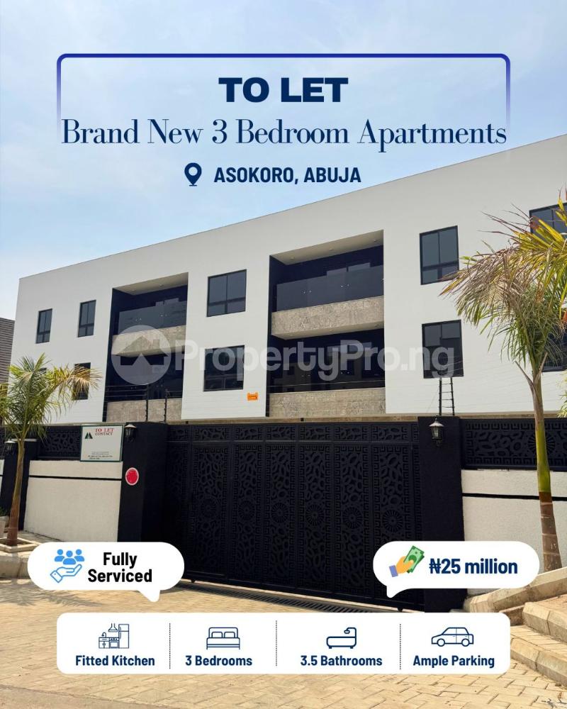 3 bedroom Flat / Apartment for rent Asokoro District Asokoro Abuja