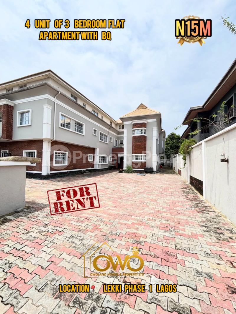 3 bedroom House for rent Lekki Phase 1 Lekki Lagos