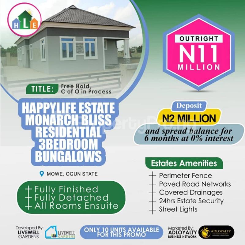 3 bedroom House for sale Mowe Arepo Arepo Ogun