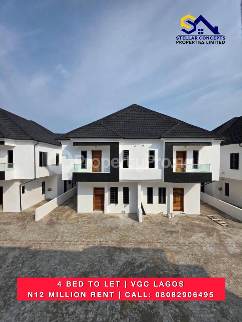 4 bedroom House for rent Vgc VGC Lekki Lagos