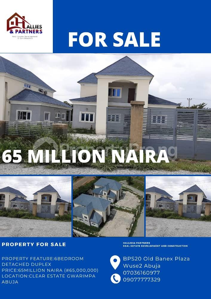 6 bedroom House for sale Clear Estate, Gwarimpa Estate, Karsana Abuja
