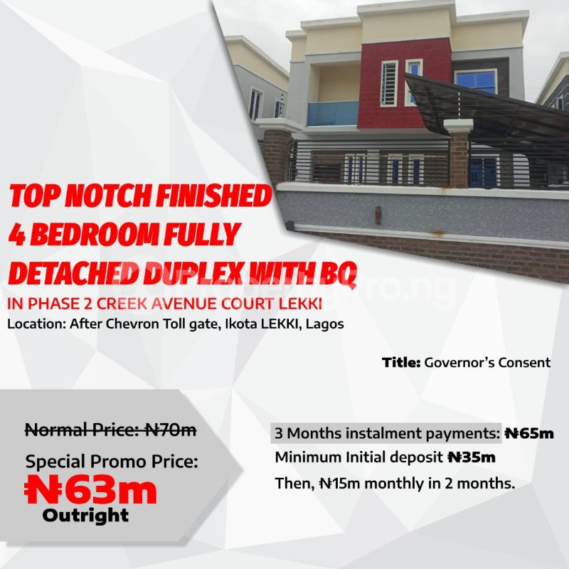 4 bedroom House for sale By Chevron Toll Gate Ikota Lekki Lagos