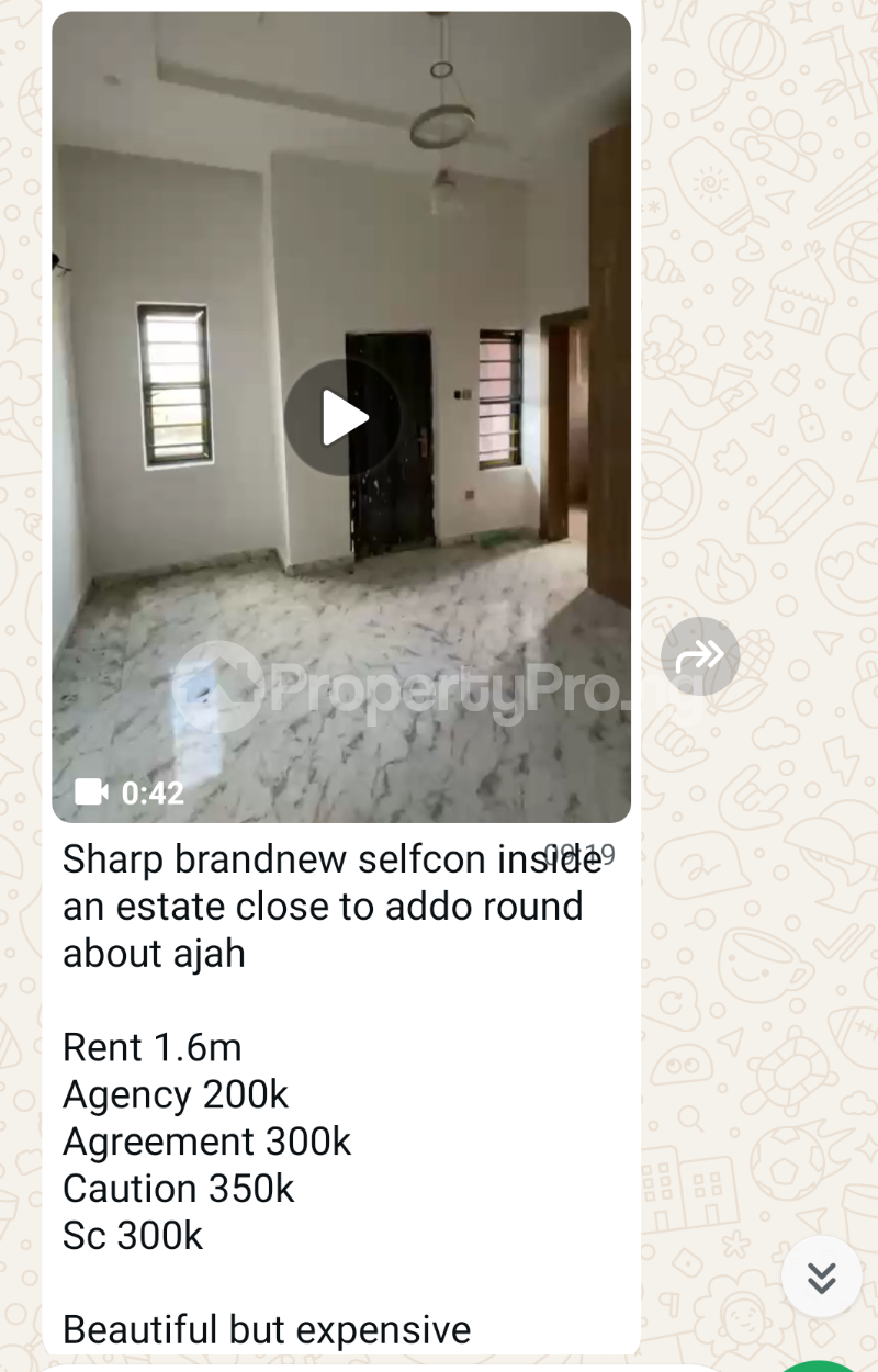 1 bedroom Flat / Apartment for rent Close To Ado Roundabout Badore Ajah Lagos