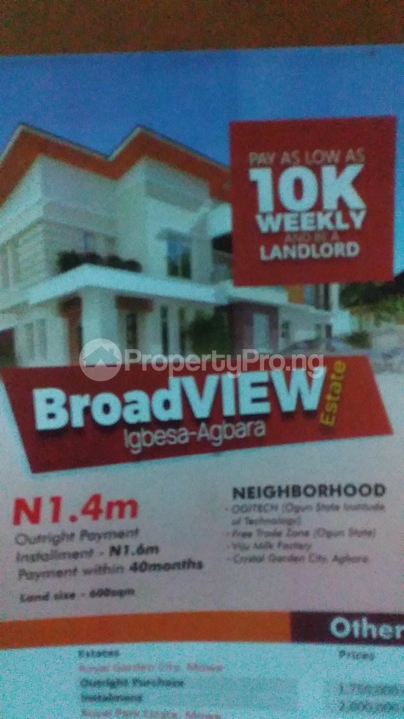Land for sale ... Agbara Agbara-Igbesa Ogun