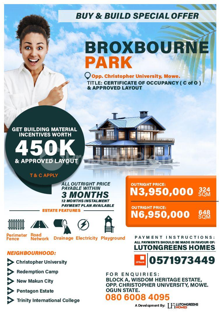 Land in Mowe Obafemi Owode Ogun Land for sale in obafemiowode Land