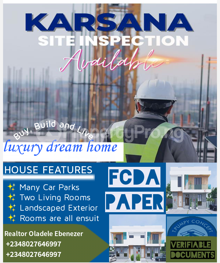 5 bedroom Land for sale T Pumpy Estate, Behind Renew Hope Estate Karsana Abuja