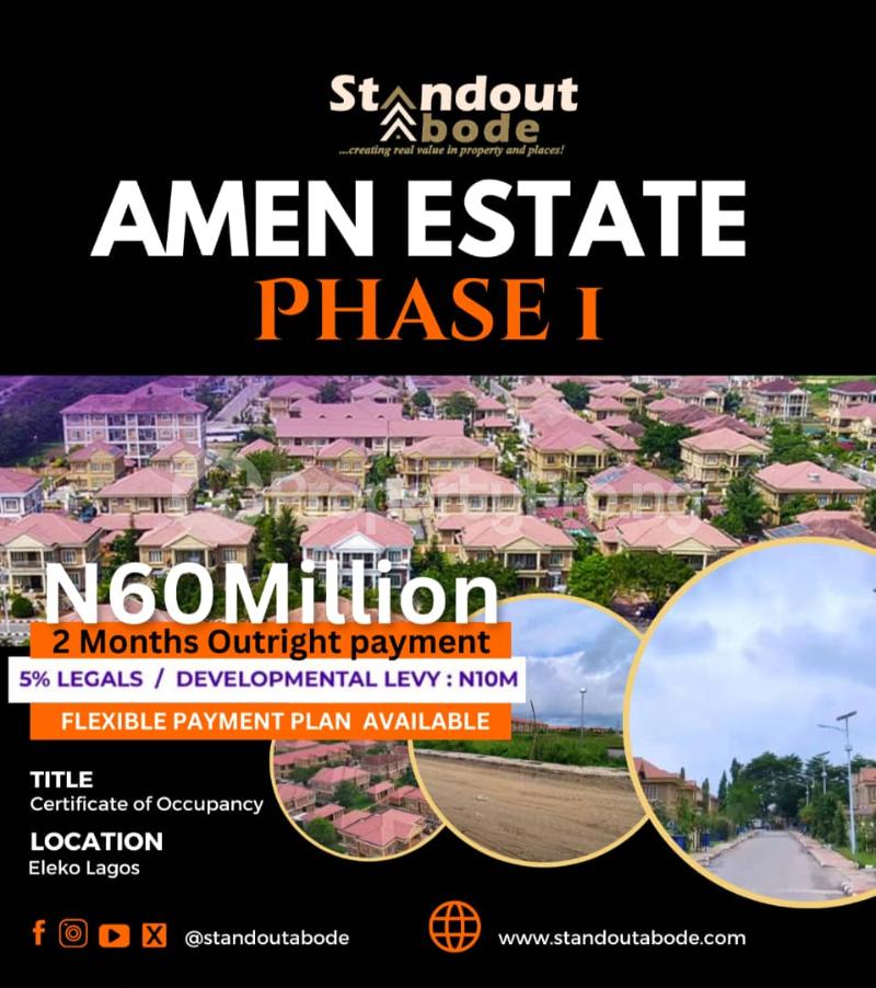 Land for sale Eleko Amen Estate Ibeju-Lekki Lagos - 0