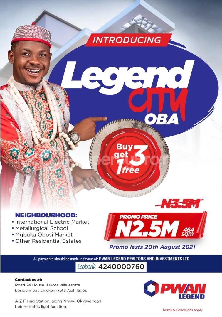 Land for sale International Electrical Market, Mgbuka Obosi, Metallurgical School Idemili south Anambra