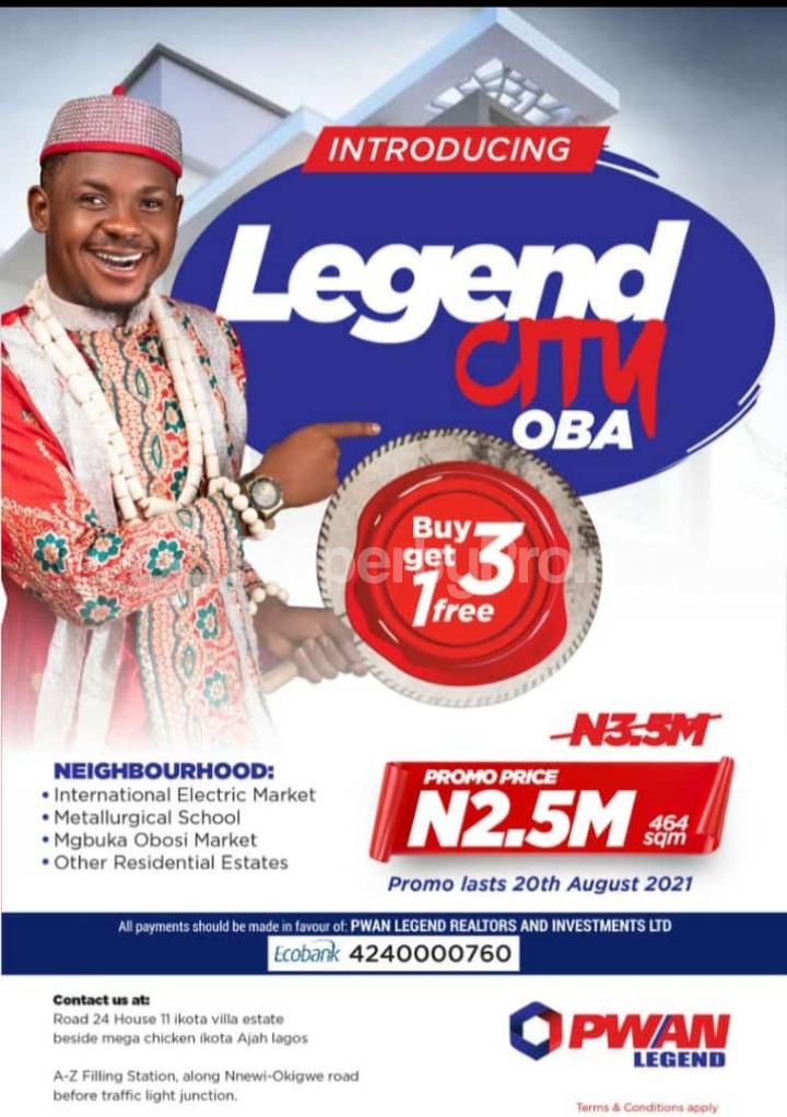 Land for sale Oba Idemili south Anambra