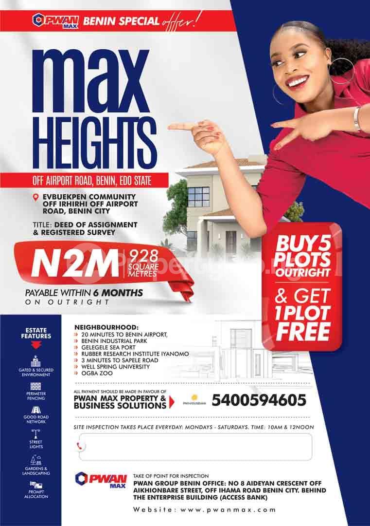 Land for sale Evbuekpen Community Central Edo