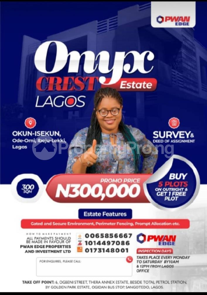 Land for sale Okun Isekun, Ode Omi Ise town Ibeju-Lekki Lagos